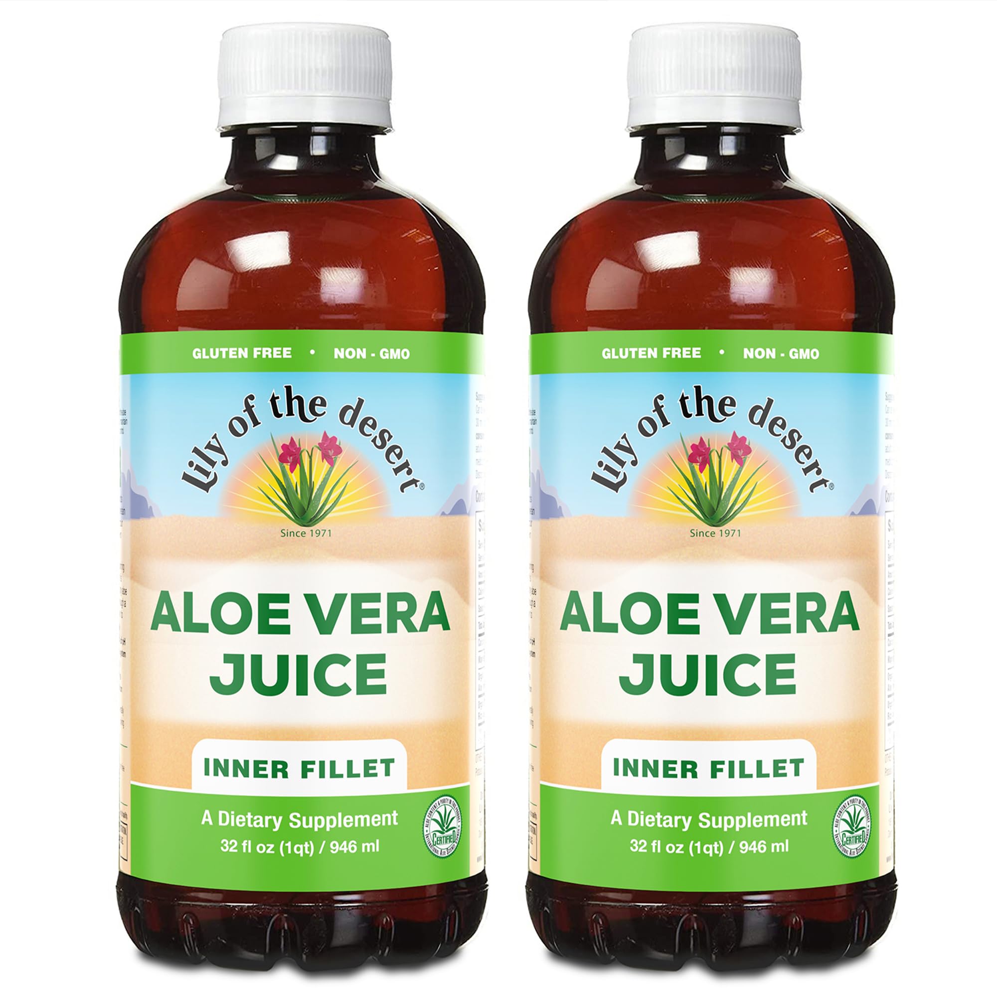 Lily Of The Desert frontal del pack doble mostrando envases, claridad y confianza