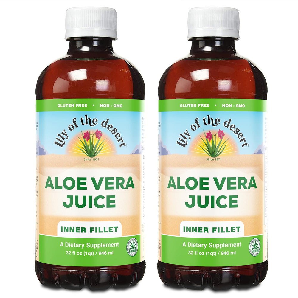 Lily Of The Desert frontal del pack doble mostrando envases, claridad y confianza