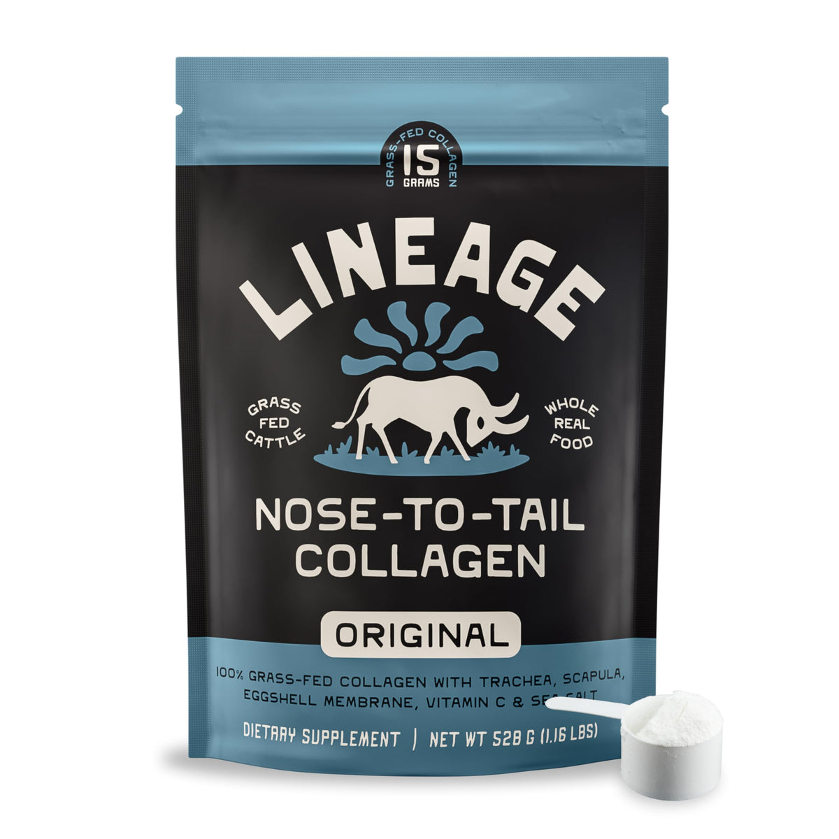 Lineage Provisions frente del envase mostrando diseño y beneficios