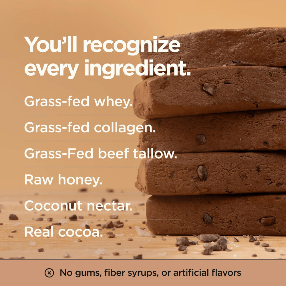 Lineage Provisions ingredientes clave: whey grass-fed, colágeno y miel cruda visibles