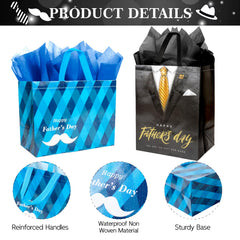 Linelglobal bolsa abierta con regalo y papel seda, facilita una presentación cuidada