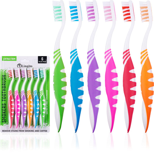 Lingito cepillo pack frontal mostrando los cuatro colores y beneficio de rotación