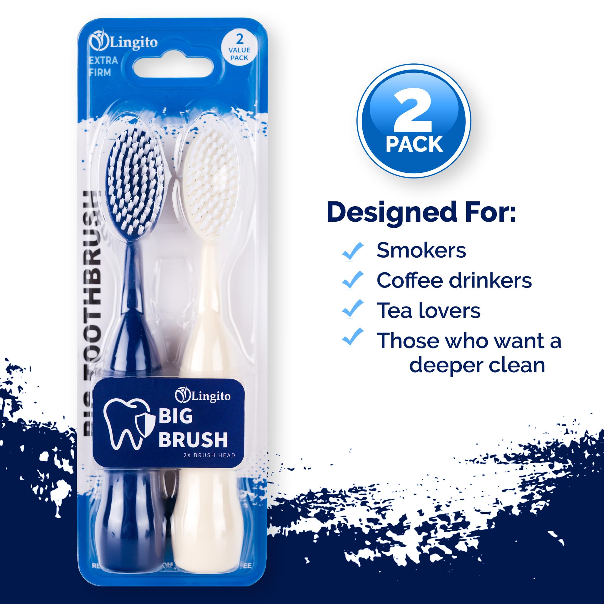 Lingito macro de cerdas extra firmes frotan manchas externas eficazmente