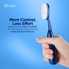 Lingito comparación de tamaño en mano ofrece control y agarre ergonómico