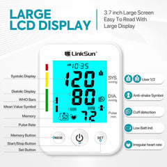 LinkSun pantalla LCD con retroiluminación azul que facilita lectura