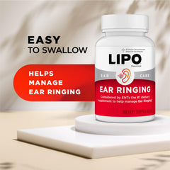 Lipo-Flavonoid caplet en mano mostrando escala y dosis diaria práctica