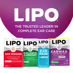 Lipo-Flavonoid imagen comparativa antes y después que sugiere reducción cerumen