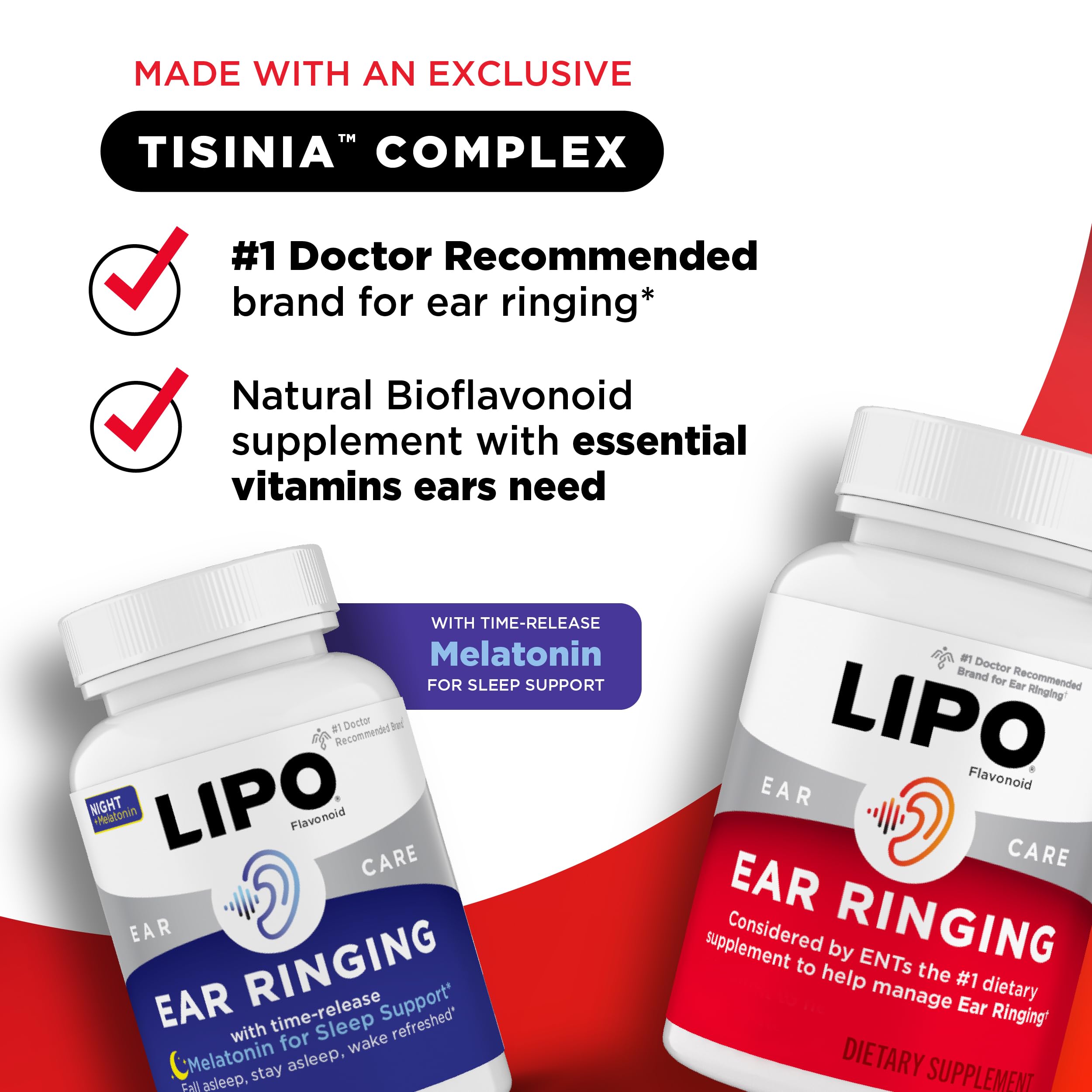 Etiqueta Lipo-Flavonoid ingredientes clave que apoyan oído interno