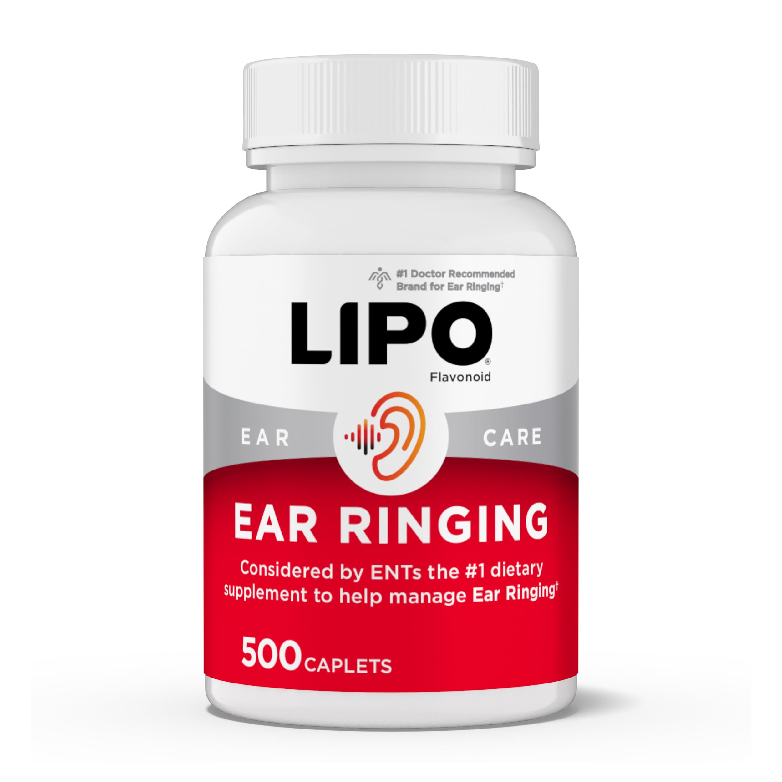 Lipo-Flavonoid frasco de 500 caplets mostrando presentación completa y conveniencia