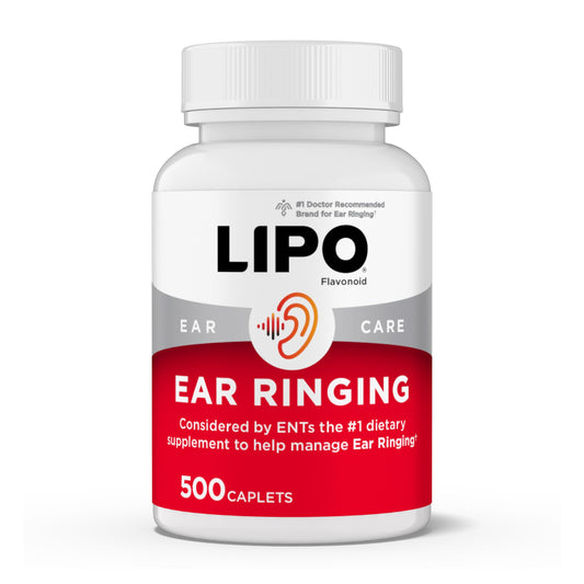 Lipo-Flavonoid frasco de 500 caplets mostrando presentación completa y conveniencia