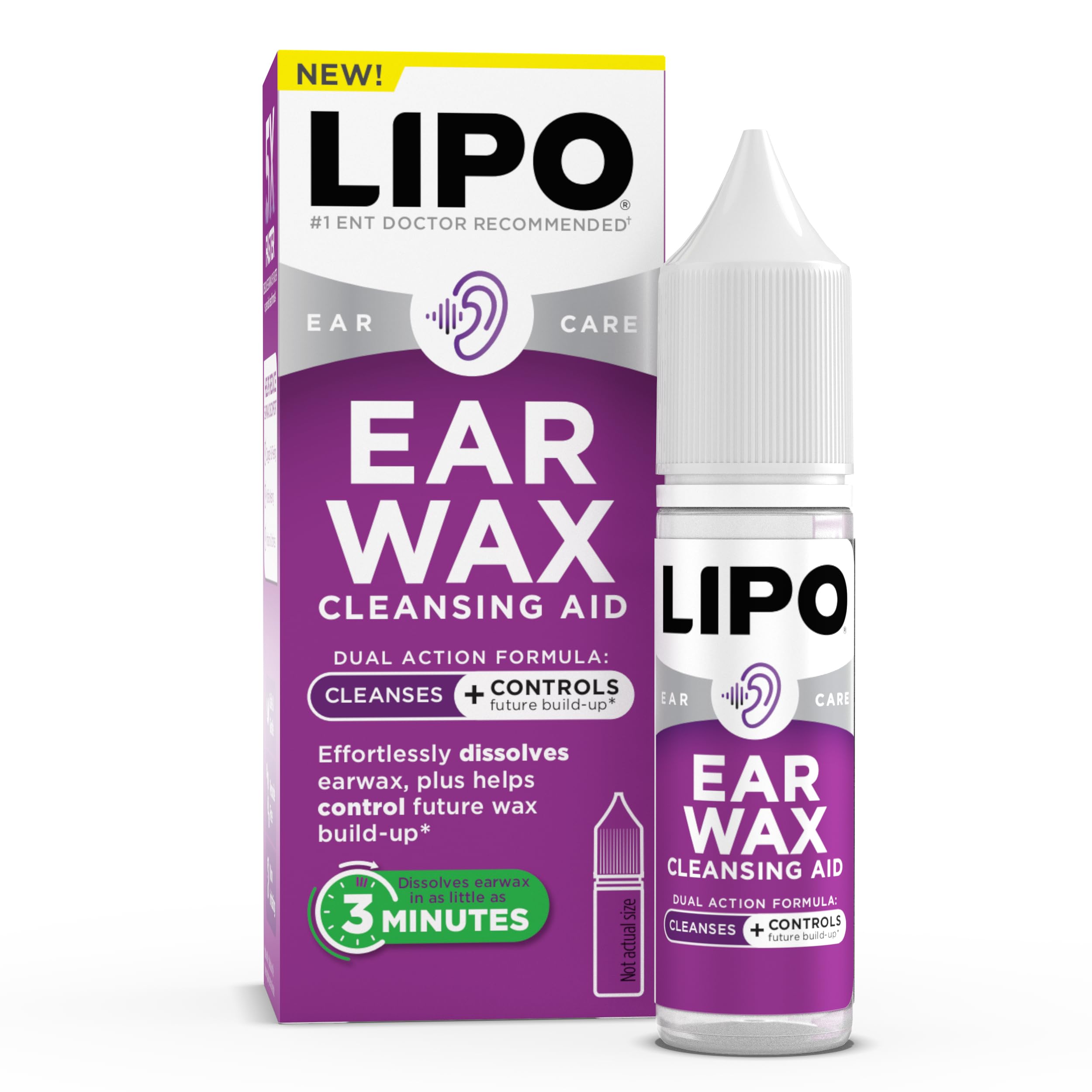 Lipo-Flavonoid frente del envase mostrando botella compacta y beneficio limpieza
