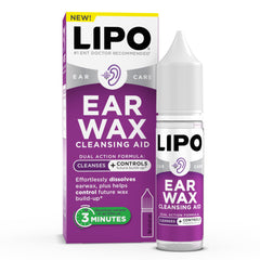 Lipo-Flavonoid frente del envase mostrando botella compacta y beneficio limpieza