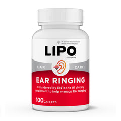 Lipo-Flavonoid frente del empaque mostrando caplets y beneficios