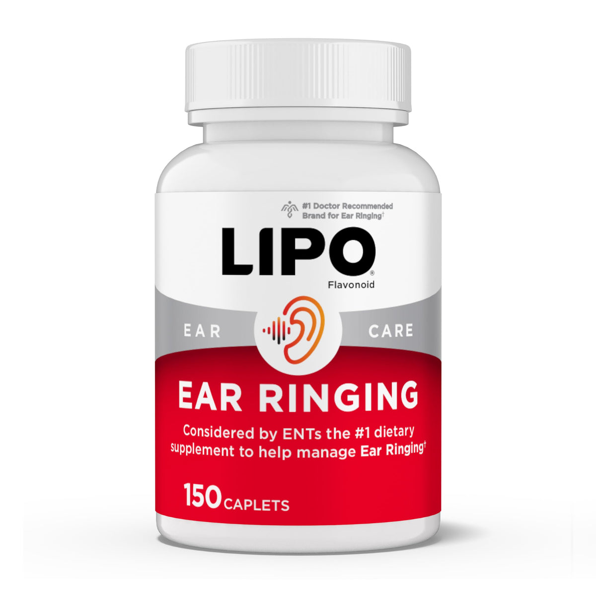 Lipo-Flavonoid empaque frontal que destaca alivio para zumbido