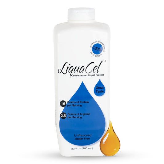 LiquaCel frente de botella mostrando presentación y tamaño práctico