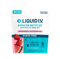 Liquid I.V. pack frente mostrando diseño y beneficio hidratación rápida