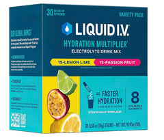 Liquid I.V. polvo en primer plano destacando textura y mezcla eficiente