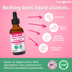 LIQUIDHEALTH etiqueta con lista de ingredientes y beneficios claros