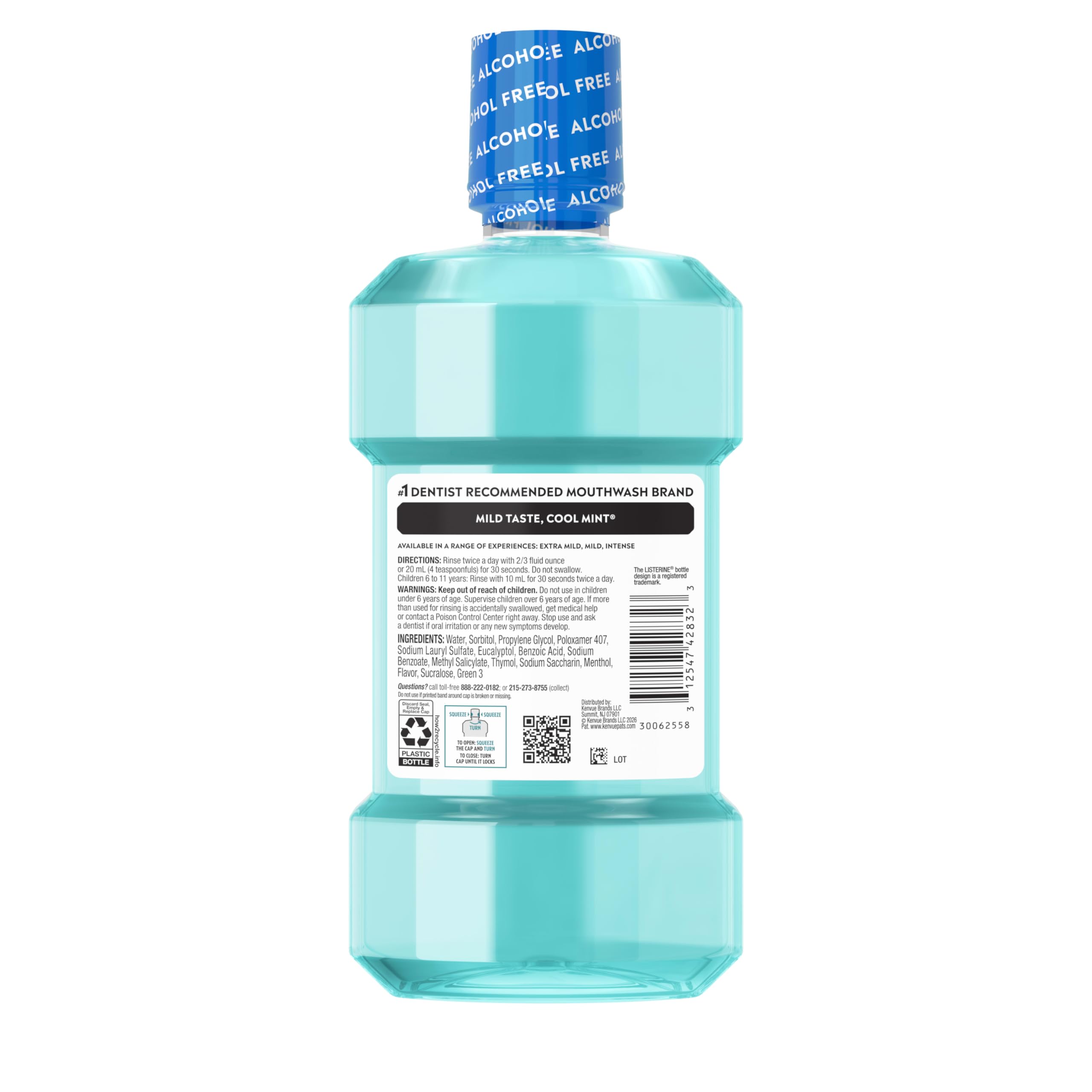 Gotas de Listerine con menta evocando frescura y control de gérmenes