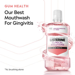 Etiqueta de Listerine con ingredientes activos y beneficio antiséptico visible