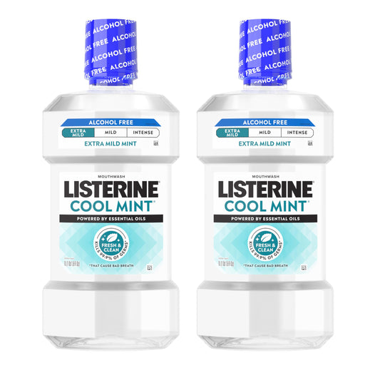 Listerine imagen frontal del pack que muestra frescura y limpieza duradera