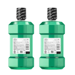 Botella Listerine en baño moderno sugiere rutina diaria