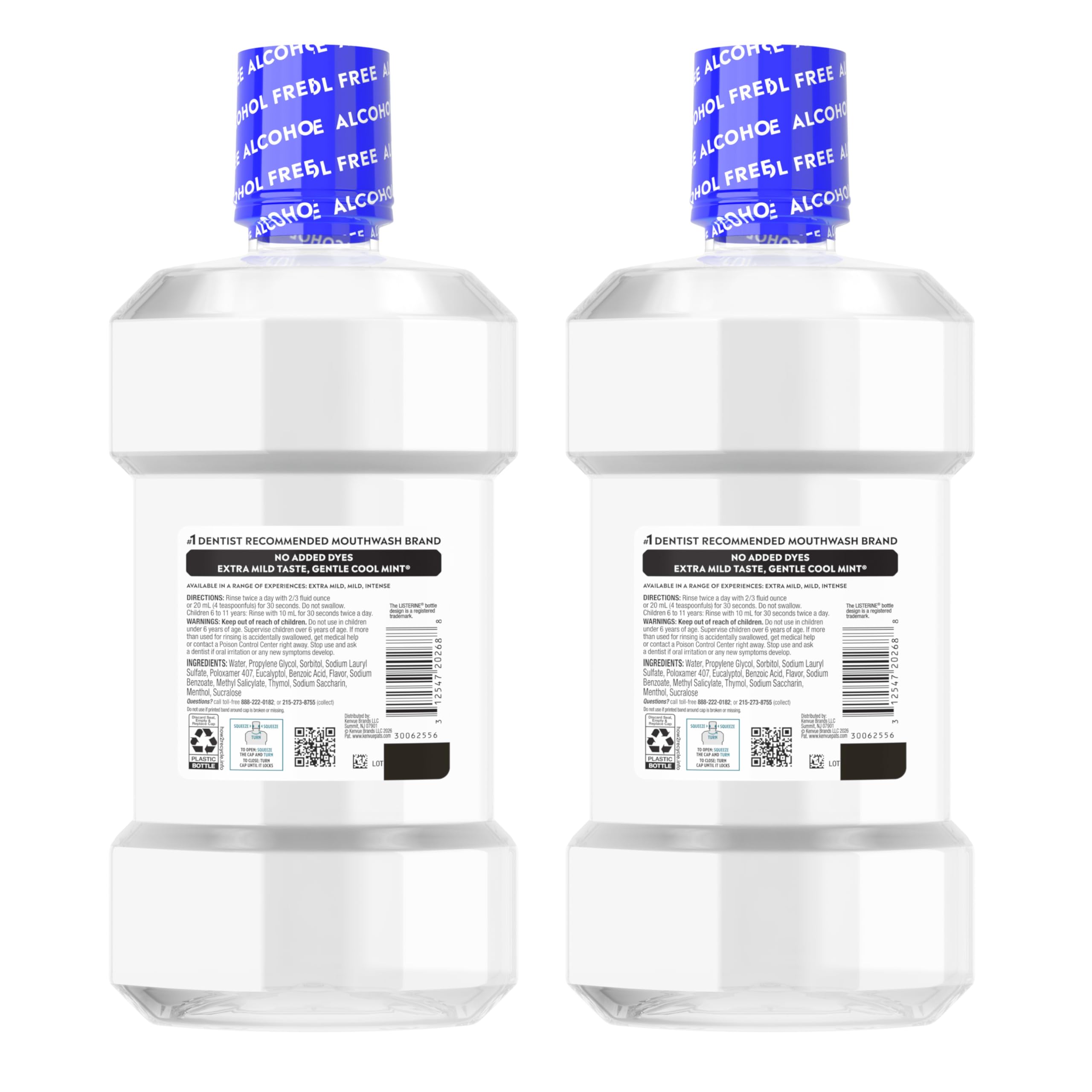 Familia en baño usando Listerine demostrando uso diario seguro y cómodo