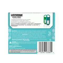 Etiqueta Listerine con información de ingredientes y uso claro
