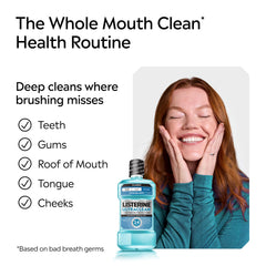 Listerine Ultraclean comparación de tamaño 1L para visualizar proporción