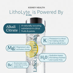 LithoLyte stick dentro de jarra de agua que mejora la hidratación