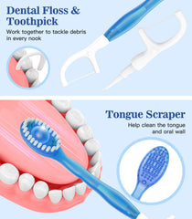 Litlcutie vista del hilo dental y palillo integrados para limpieza interdental
