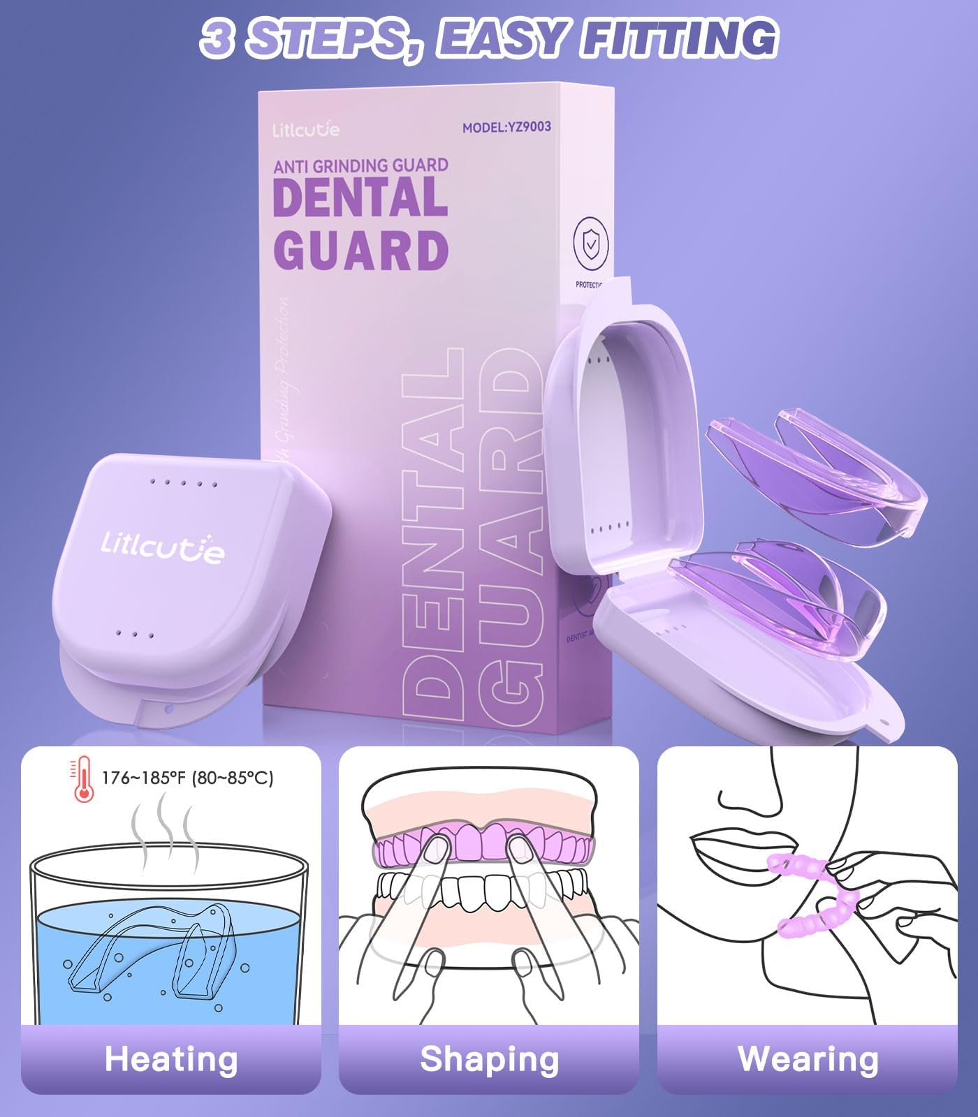 Litlcutie proceso de moldeado en agua caliente para ajuste personalizado