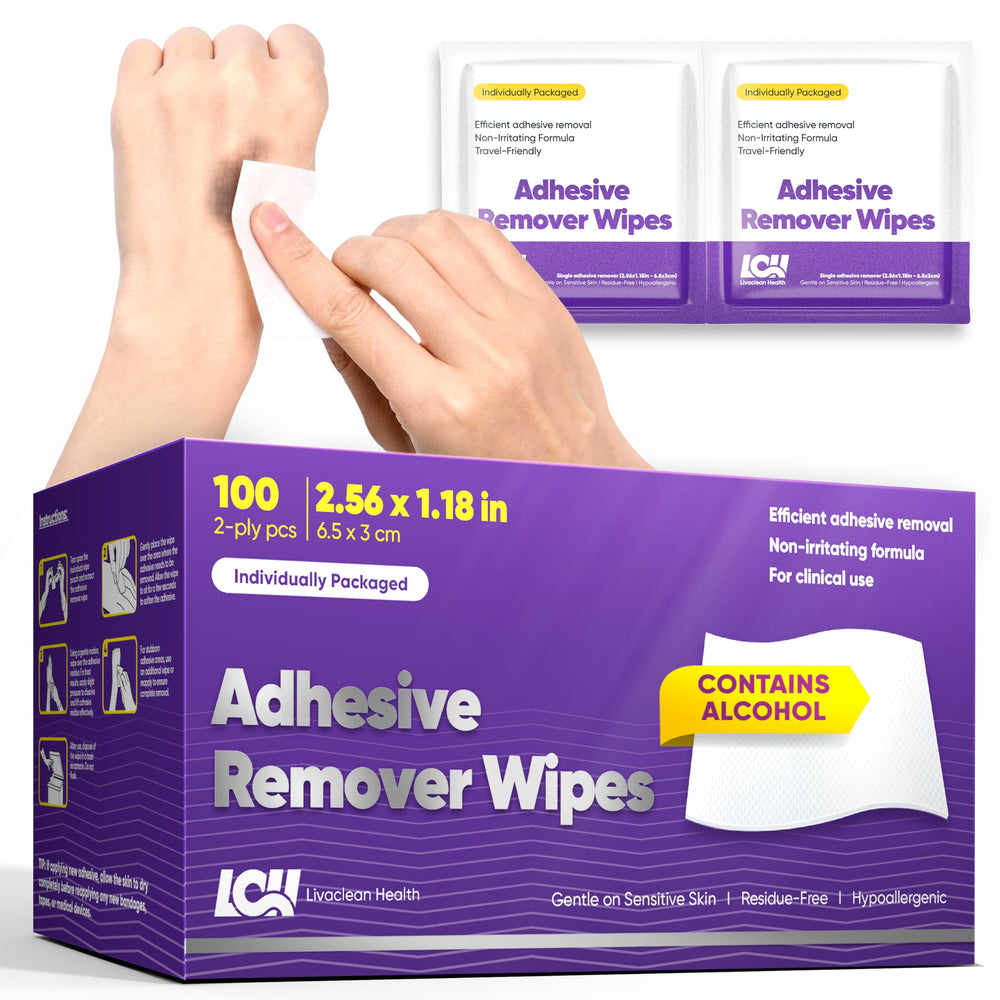 Livaclean Health frente del empaque mostrando 100 toallitas y claridad de uso
