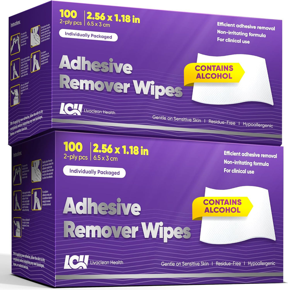 Livaclean Health frente del empaque con 200 toallitas, práctico y compacto