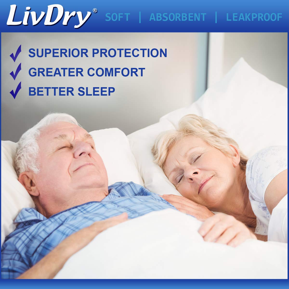 LivDry cintura elástica ajustable brinda ajuste seguro