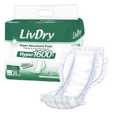 LivDry frontal del paquete Hyper 1600 mostrando cantidades y beneficios