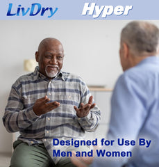 LivDry paquete abierto con insertos visibles, reposición práctica