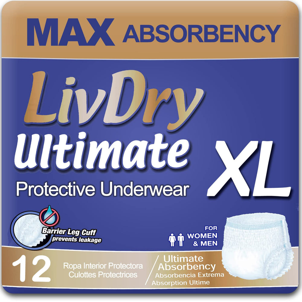 LivDry paquete frontal XL mostrando protección máxima