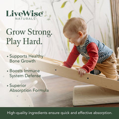 Live Wise Naturals aplicación directa en la boca de un bebé, uso práctico