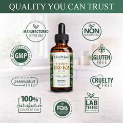 Live Wise Naturals en encimera de cocina con ambiente saludable, integración diaria fácil