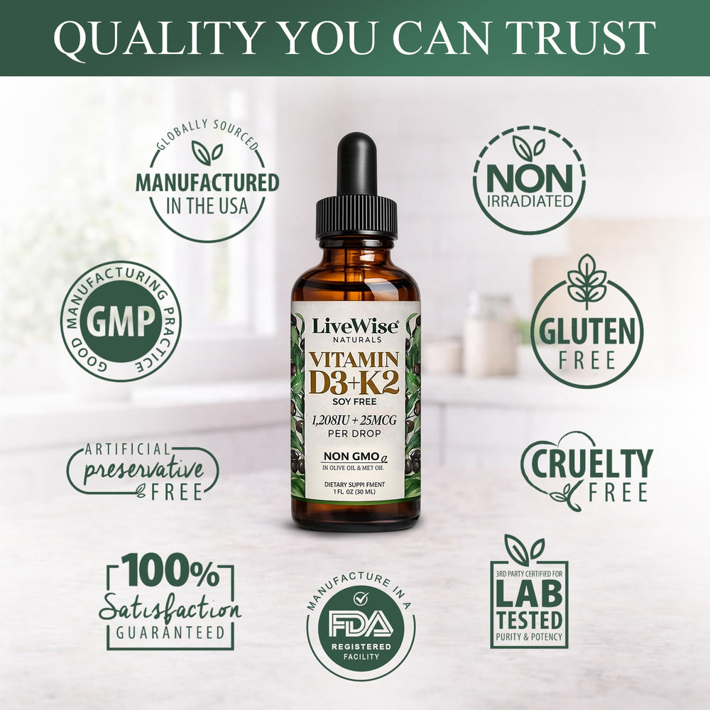Live Wise Naturals aceite de oliva ingrediente base que favorece absorción