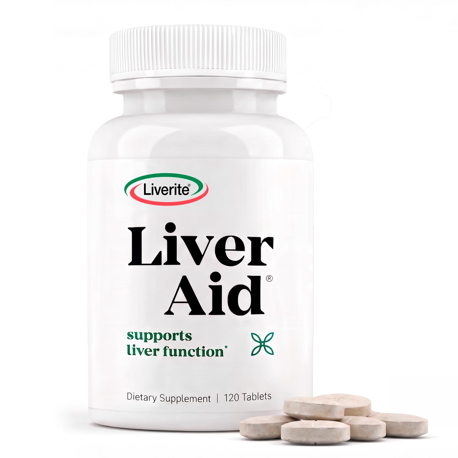 LIVERITE frasco frontal que muestra la presentación y beneficio de apoyo hepático