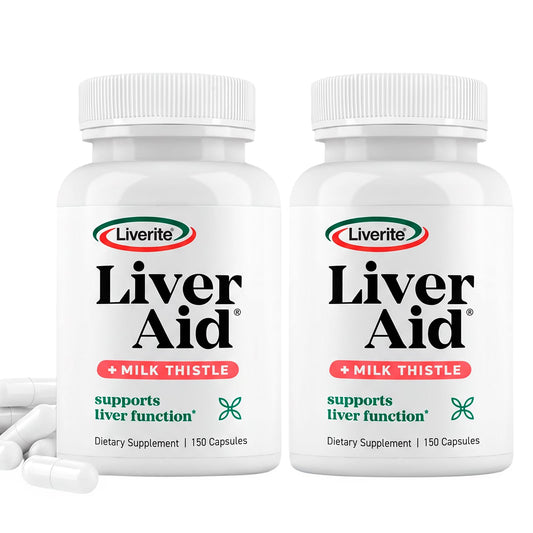 LIVERITE frente del paquete doble con conteo visible y conveniencia