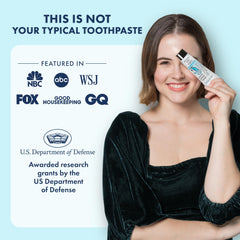 LIVFRESH tubo sobre lavabo mostrando uso diario y estética moderna
