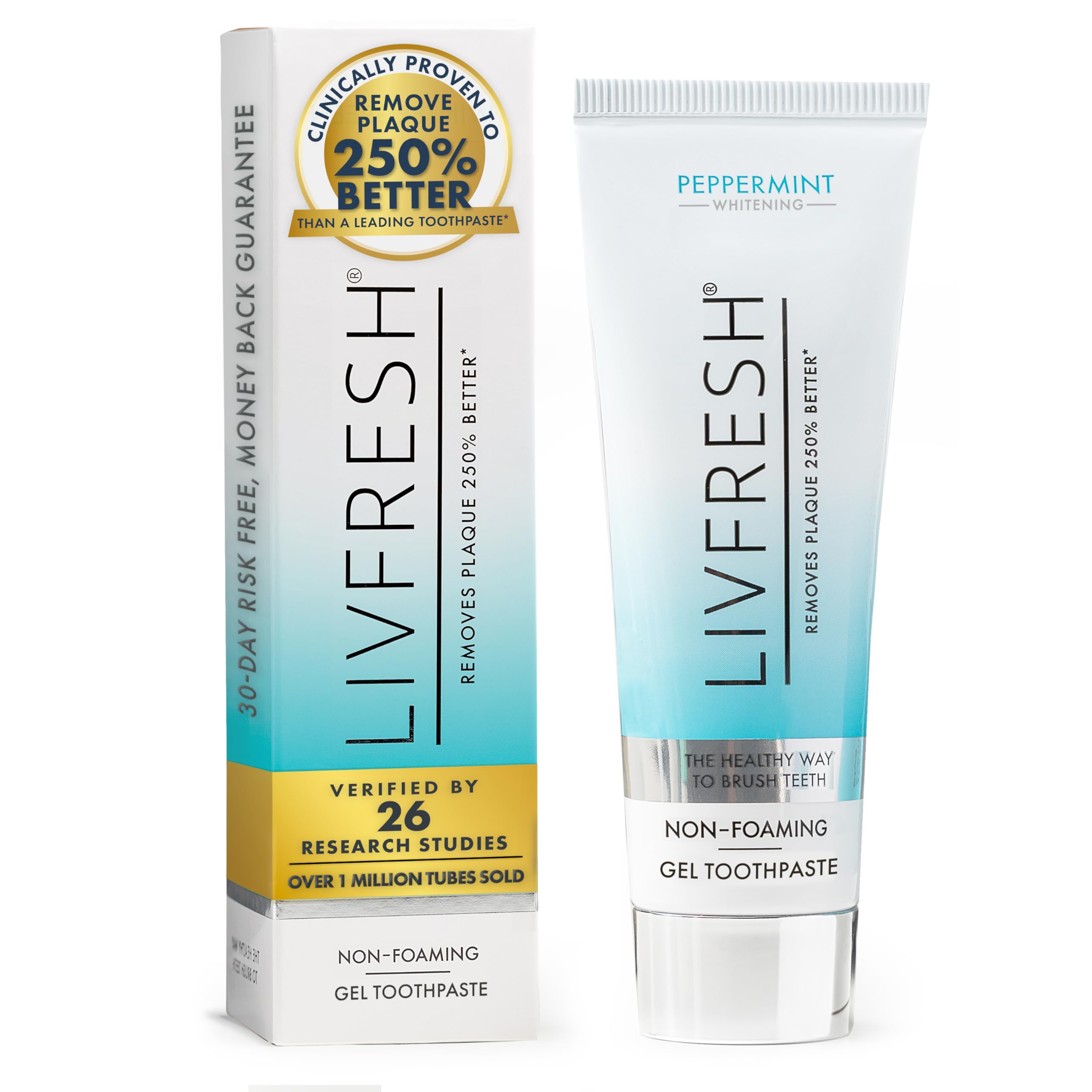 LIVFRESH envase frontal mostrando beneficio limpieza profunda
