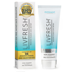 LIVFRESH envase frontal mostrando beneficio limpieza profunda
