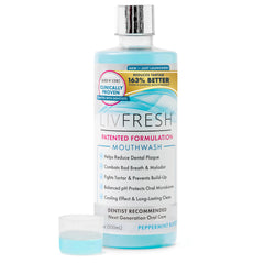LIVFRESH vista frontal del envase mostrando tamaño y marca, sensación de confianza
