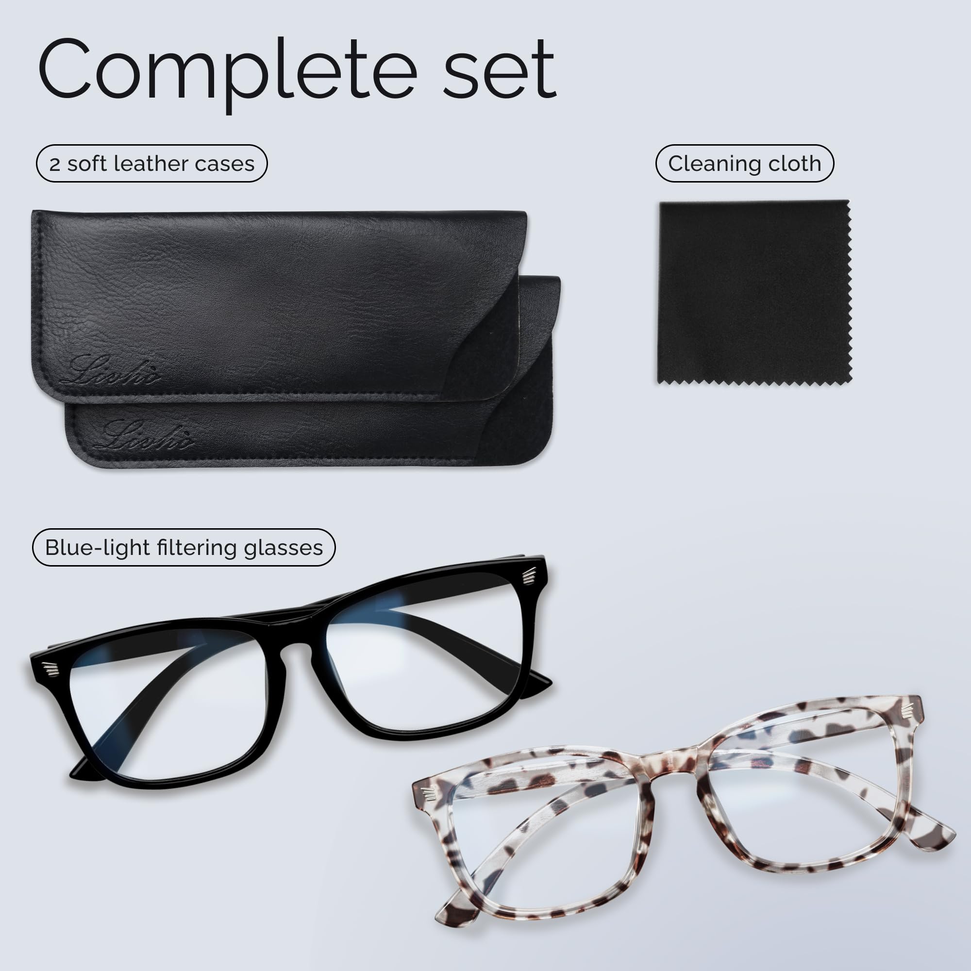 livho gafas con funda protectora para transporte seguro y fácil