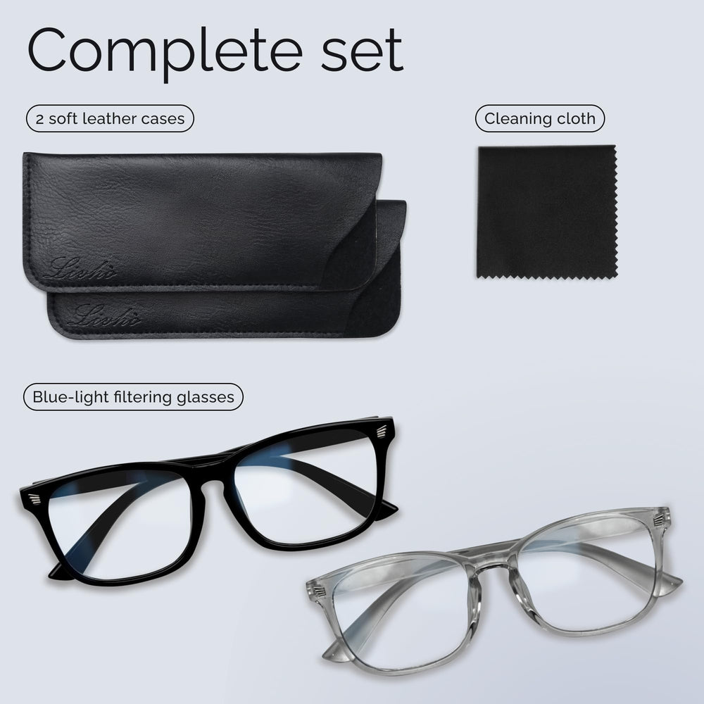 livho gafas junto a ordenador, mejora el confort frente a pantallas