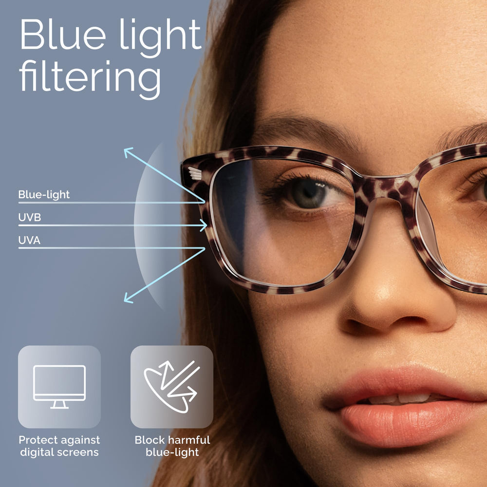 livho gafas puestas mientras se usa ordenador para mayor confort visual